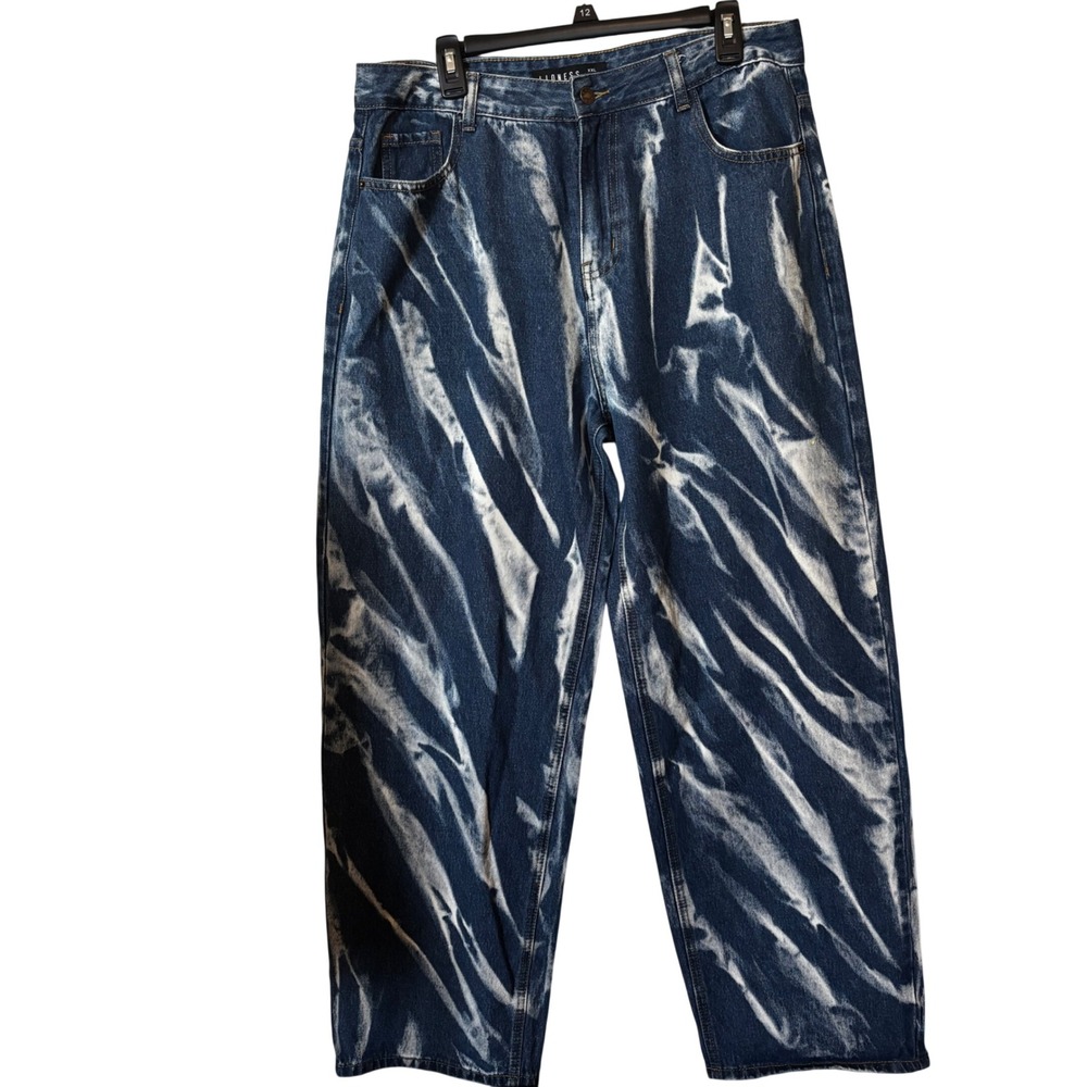 Lioness Women's Jeans XXL On My Way Tie Dye Denim Baggy High Rise Stylish
